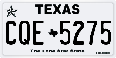 TX license plate CQE5275