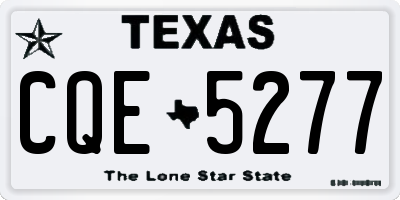 TX license plate CQE5277