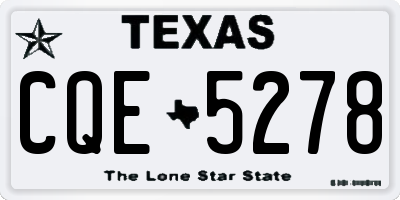 TX license plate CQE5278