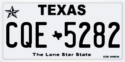 TX license plate CQE5282
