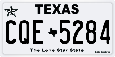 TX license plate CQE5284