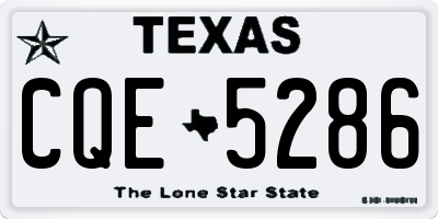 TX license plate CQE5286