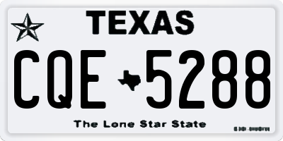 TX license plate CQE5288