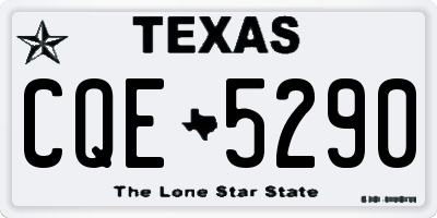 TX license plate CQE5290