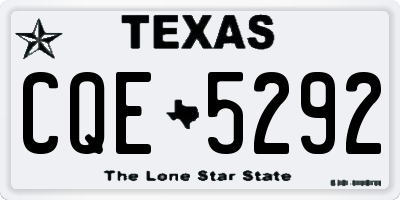 TX license plate CQE5292