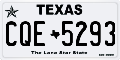 TX license plate CQE5293