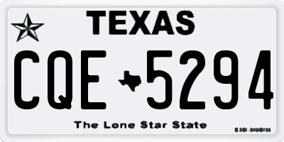 TX license plate CQE5294