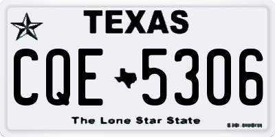 TX license plate CQE5306