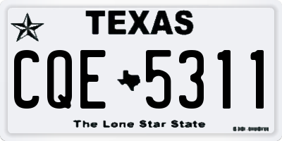 TX license plate CQE5311