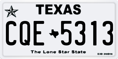 TX license plate CQE5313