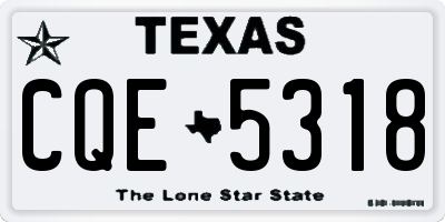 TX license plate CQE5318