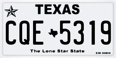 TX license plate CQE5319