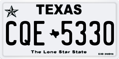 TX license plate CQE5330
