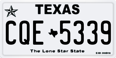 TX license plate CQE5339