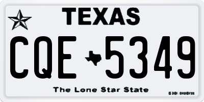 TX license plate CQE5349