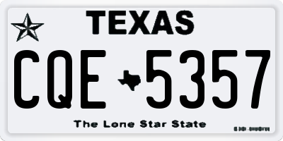 TX license plate CQE5357