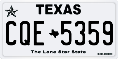TX license plate CQE5359