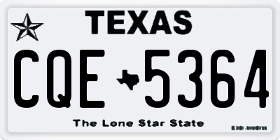 TX license plate CQE5364