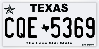 TX license plate CQE5369