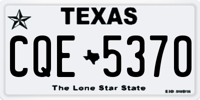 TX license plate CQE5370