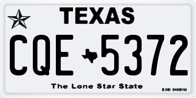 TX license plate CQE5372