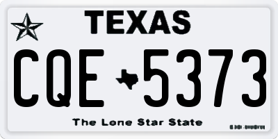 TX license plate CQE5373