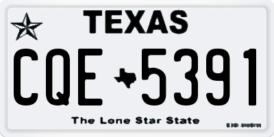 TX license plate CQE5391