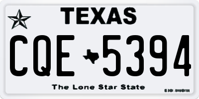 TX license plate CQE5394