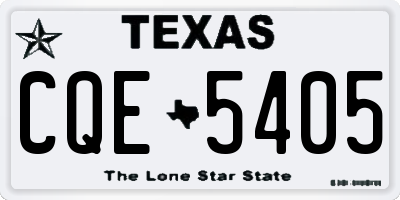 TX license plate CQE5405