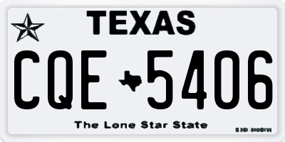TX license plate CQE5406