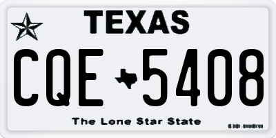 TX license plate CQE5408