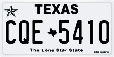 TX license plate CQE5410
