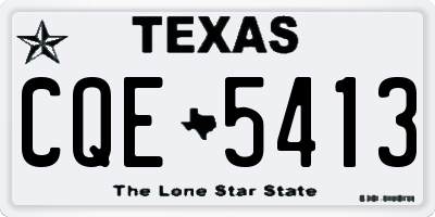 TX license plate CQE5413