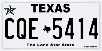 TX license plate CQE5414