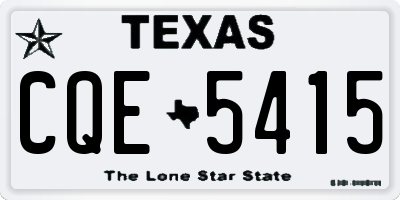 TX license plate CQE5415