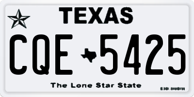 TX license plate CQE5425