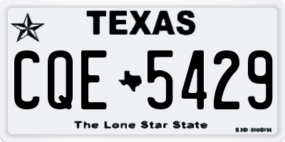 TX license plate CQE5429
