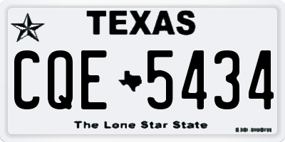 TX license plate CQE5434