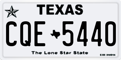 TX license plate CQE5440
