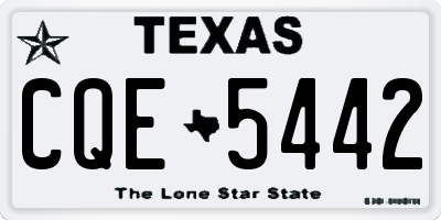TX license plate CQE5442