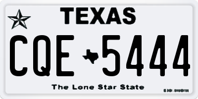 TX license plate CQE5444
