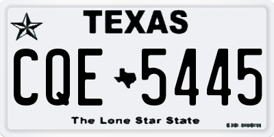TX license plate CQE5445