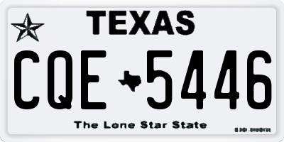 TX license plate CQE5446