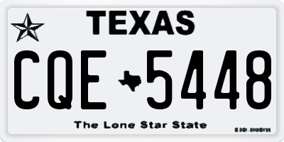 TX license plate CQE5448