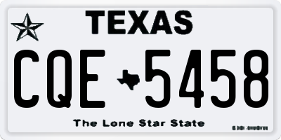 TX license plate CQE5458