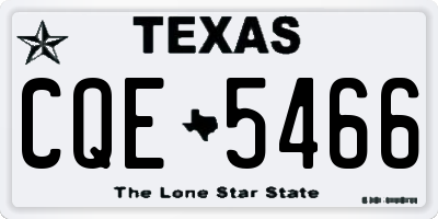 TX license plate CQE5466
