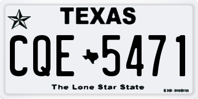 TX license plate CQE5471