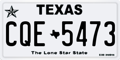TX license plate CQE5473