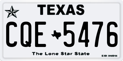 TX license plate CQE5476