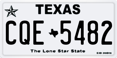 TX license plate CQE5482
